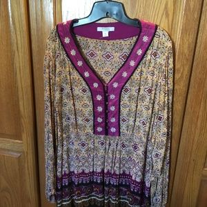 Dress Barn boho blouse 3X